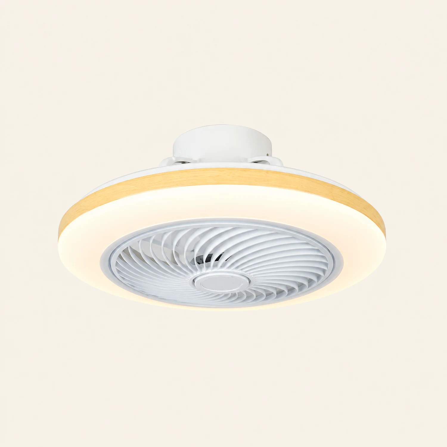 Edge Deckenventilator mit Beleuchtung, 2 Farben, ∅50CM - Lumpaz