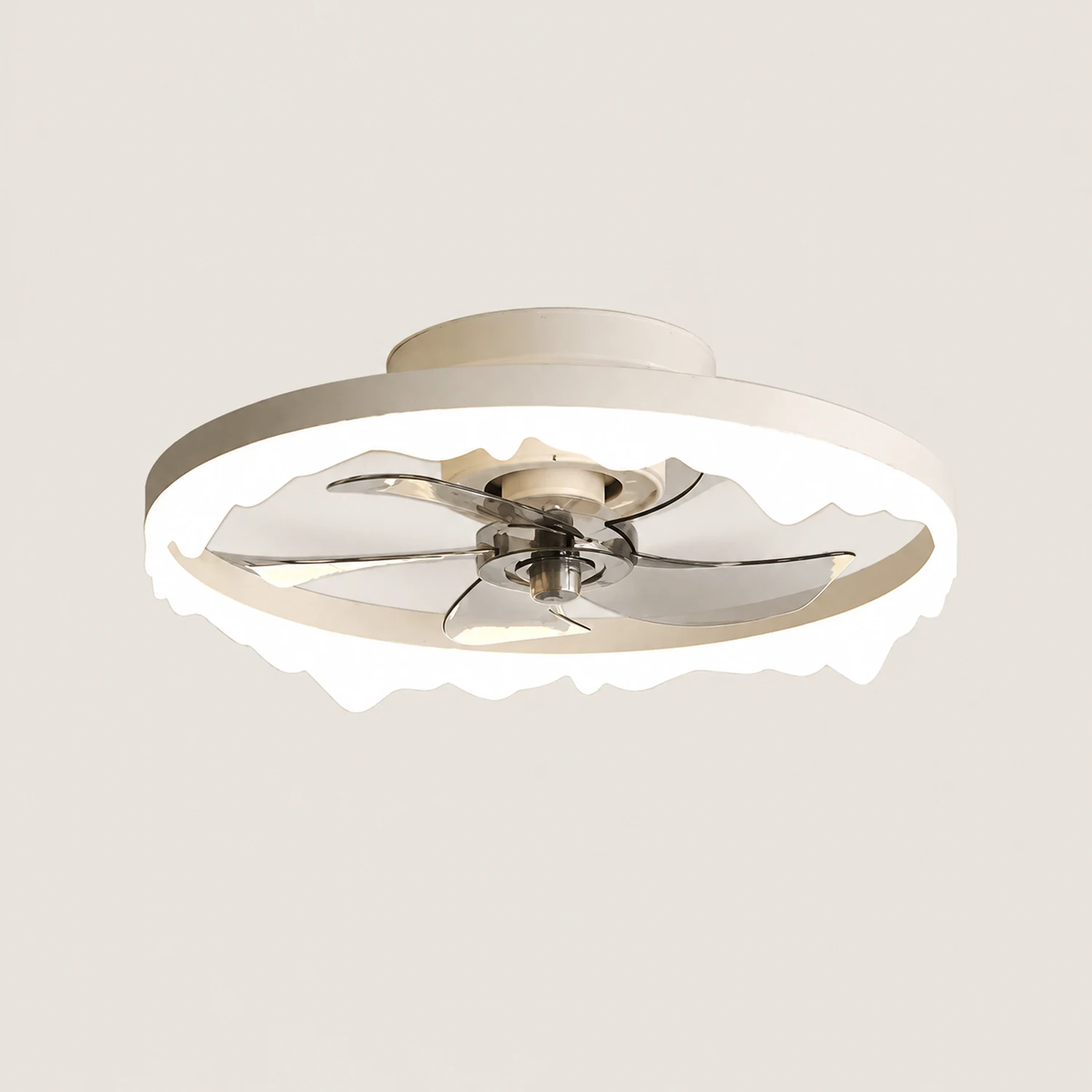 Herbert Deckenventilator mit Beleuchtung Weiß & Schwarz, 2 Farben, ∅50CM - Lumpaz