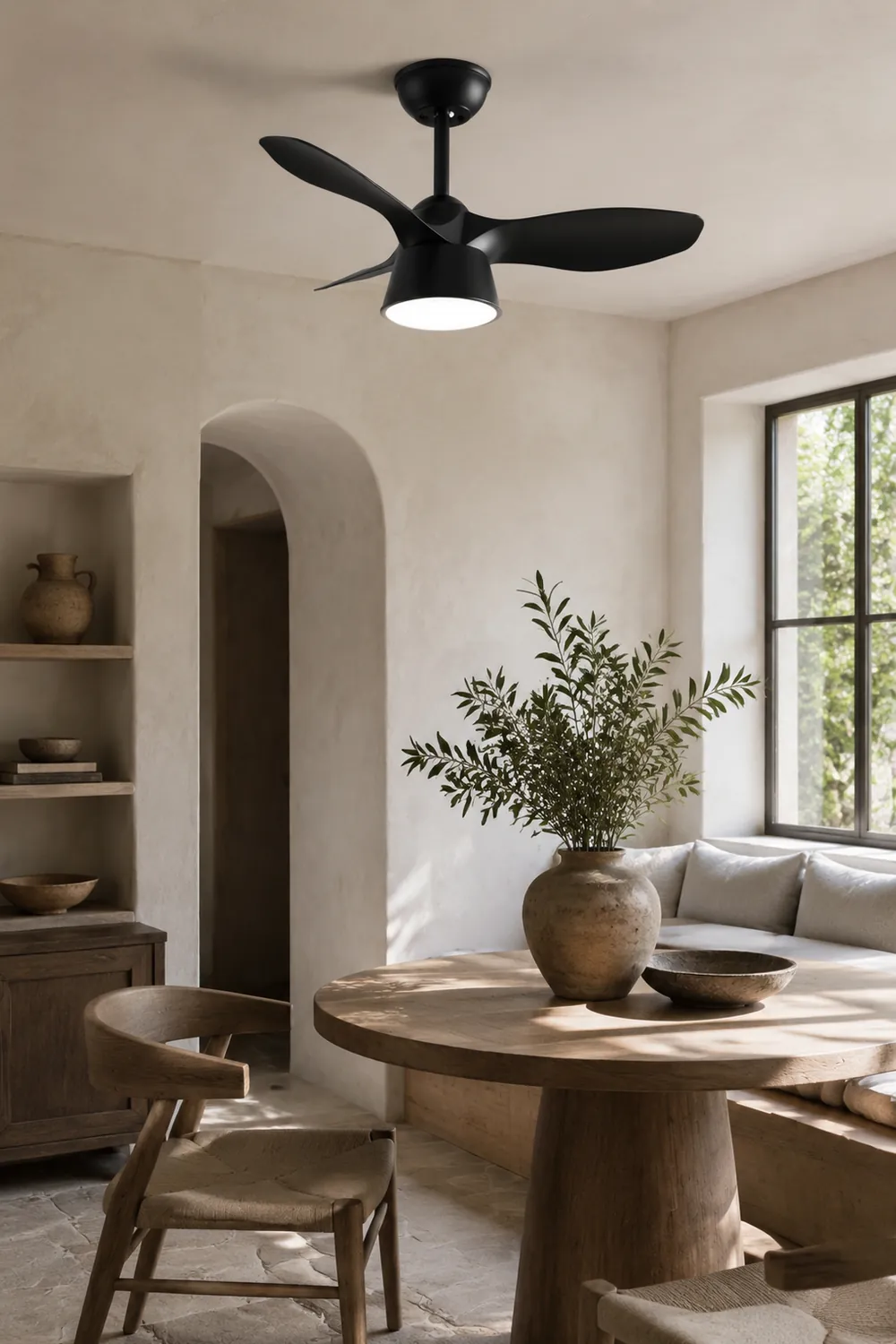 Walters Deckenventilator mit Beleuchtung, 3 Farben, 80CM Lang - Lumpaz