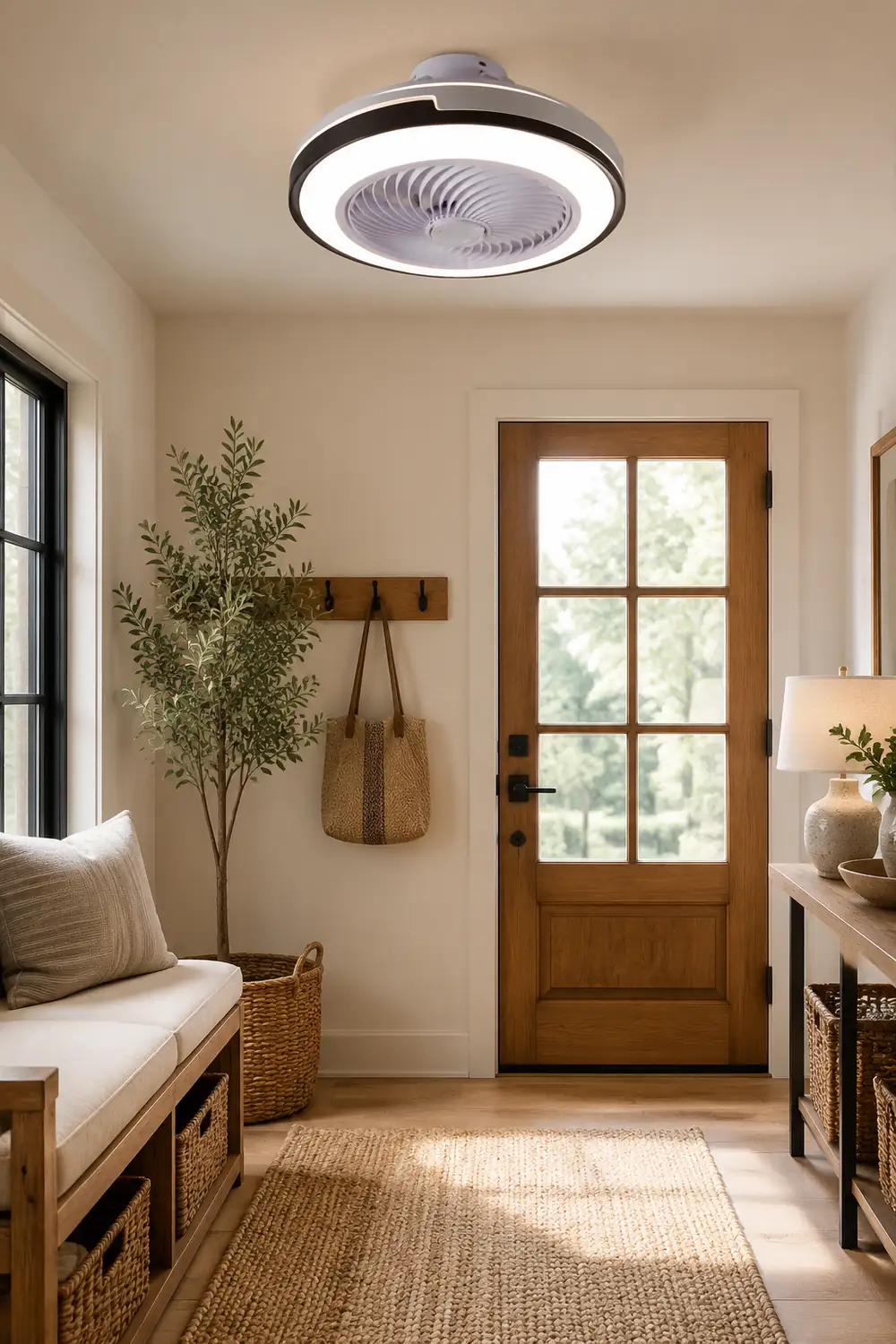Quinn Deckenventilator mit Beleuchtung, 2 Farben, ∅50CM - Lumpaz