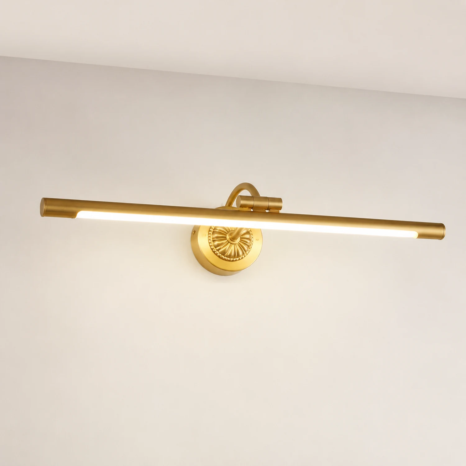 Eryn Gold Spiegelfront Waschtisch-Wandleuchte - Lumpaz