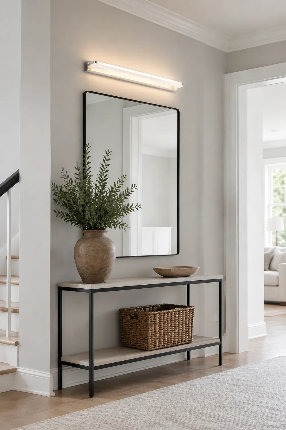 Leigh Spiegelfront Waschtisch-Wandleuchte, Metall, L40/50/60/70CM - Lumpaz