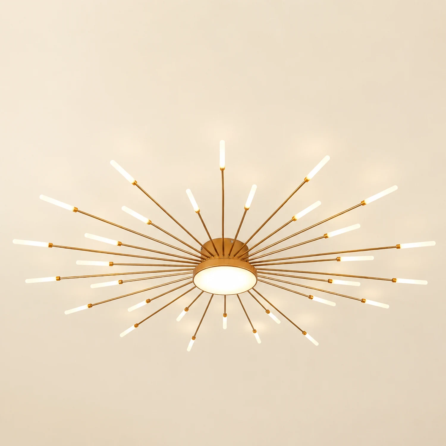 Moderne LED Deckenleuchte aus Metall Dauerhaft für Wohnzimmer - Lumpaz