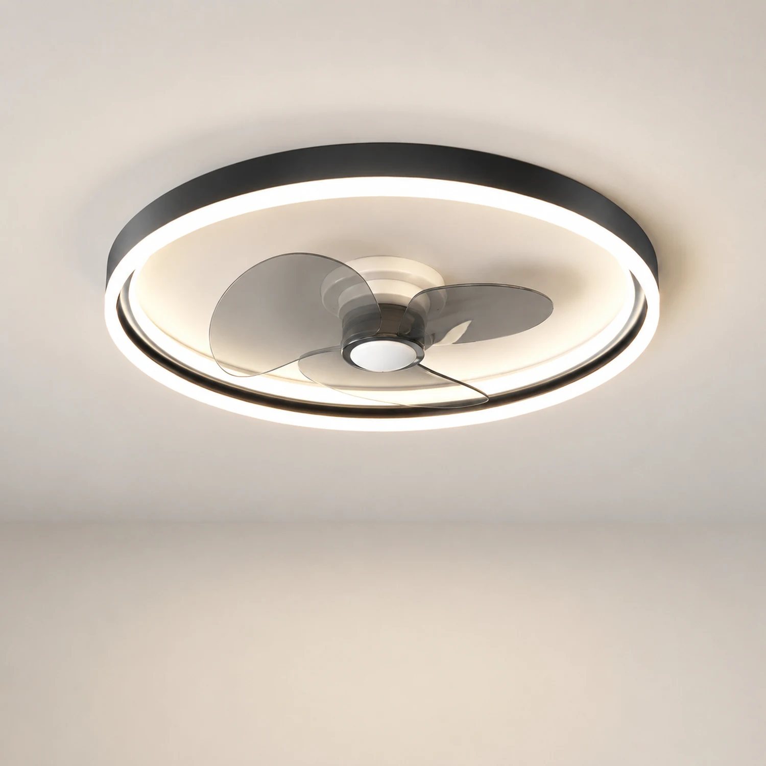 Edge Kirsten Deckenventilator mit Beleuchtung, 2 Farben, 2-flammig, ∅41CM/51CM - Lumpaz