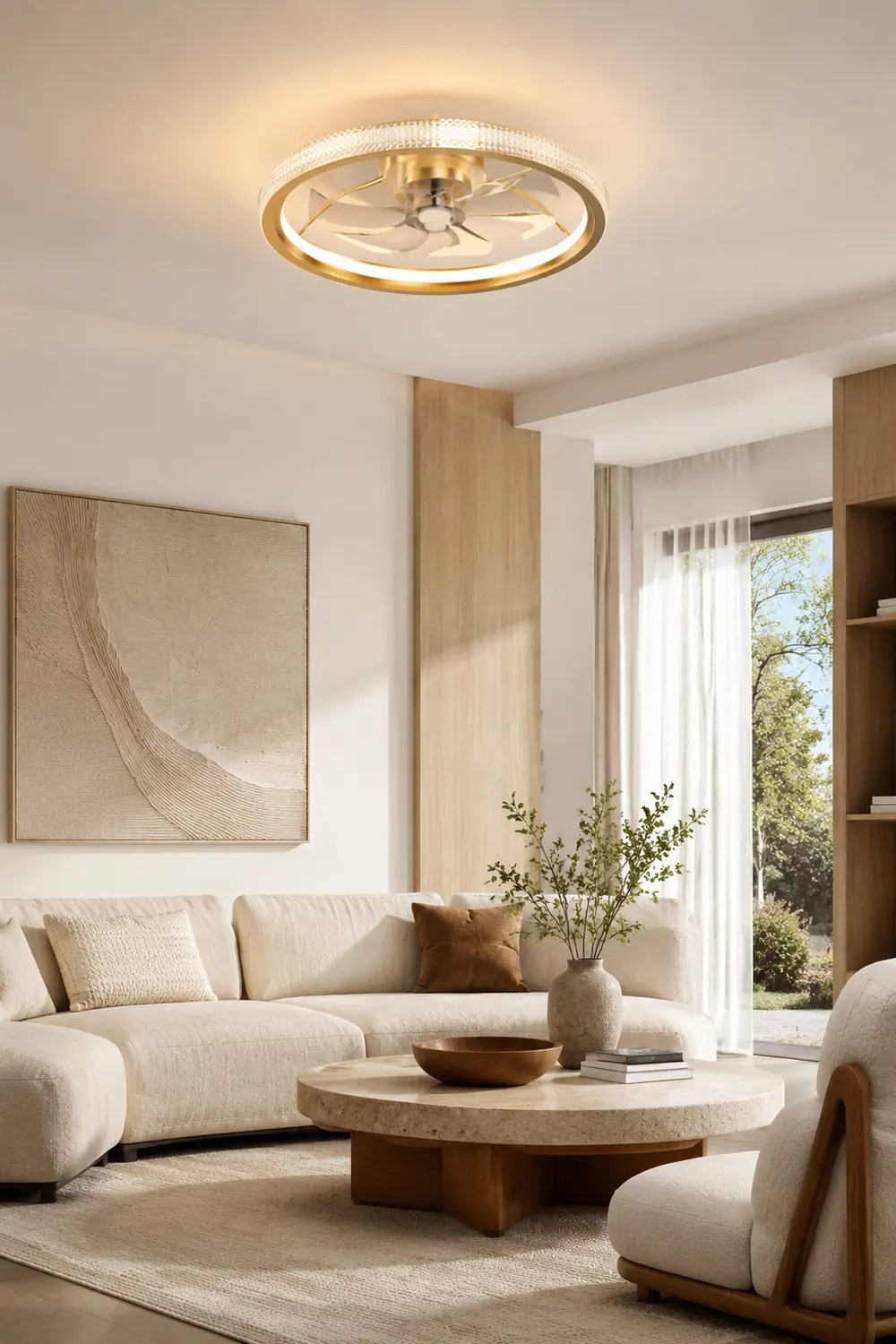 Kirsten Deckenventilator mit Beleuchtung, 6 Stile, ∅50CM - Lumpaz