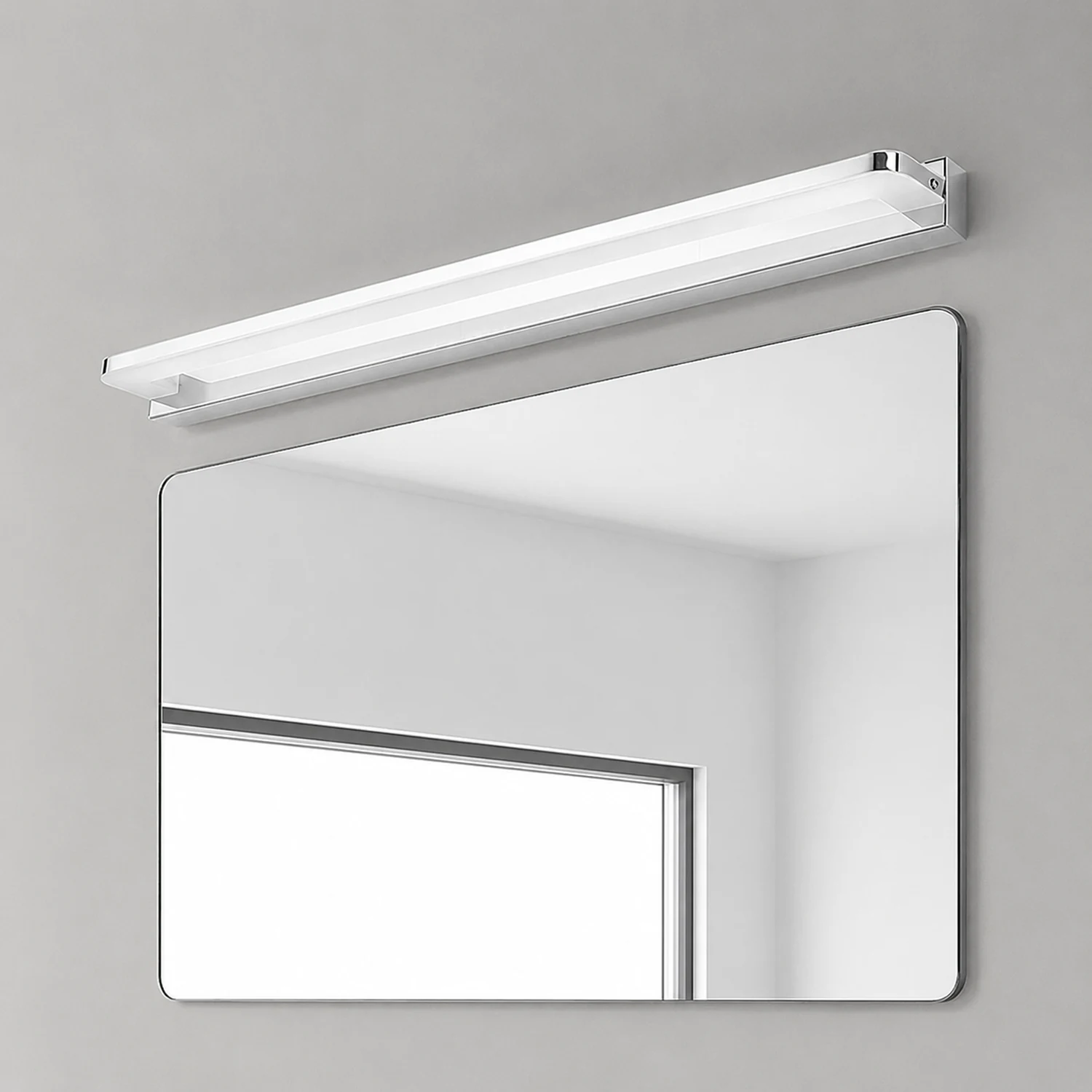 Leigh Spiegelfront Waschtisch-Wandleuchte, Metall, L40/50/60/70CM - Lumpaz