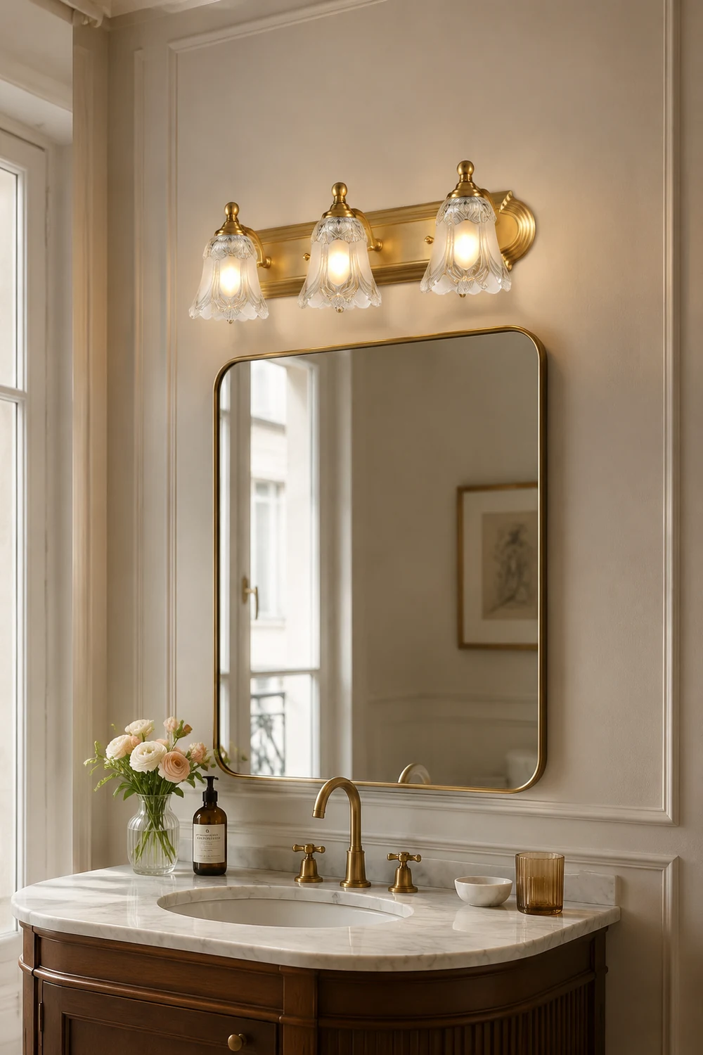 Félicie Spiegel Front Bell Shade Vanity Wandleuchte - Lumpaz