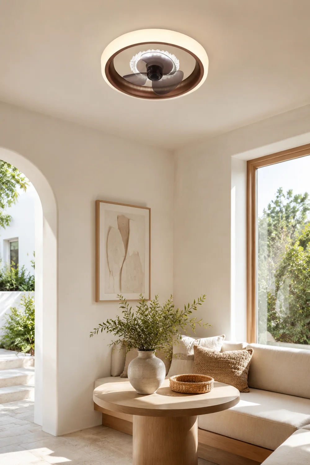 Morandi Deckenventilator mit Beleuchtung, 6 Farben, ∅50CM - Lumpaz