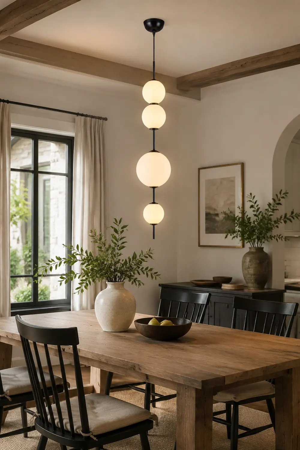 Valentina Pendelleuchte, 3 Stile, Metall & Glas - Lumpaz