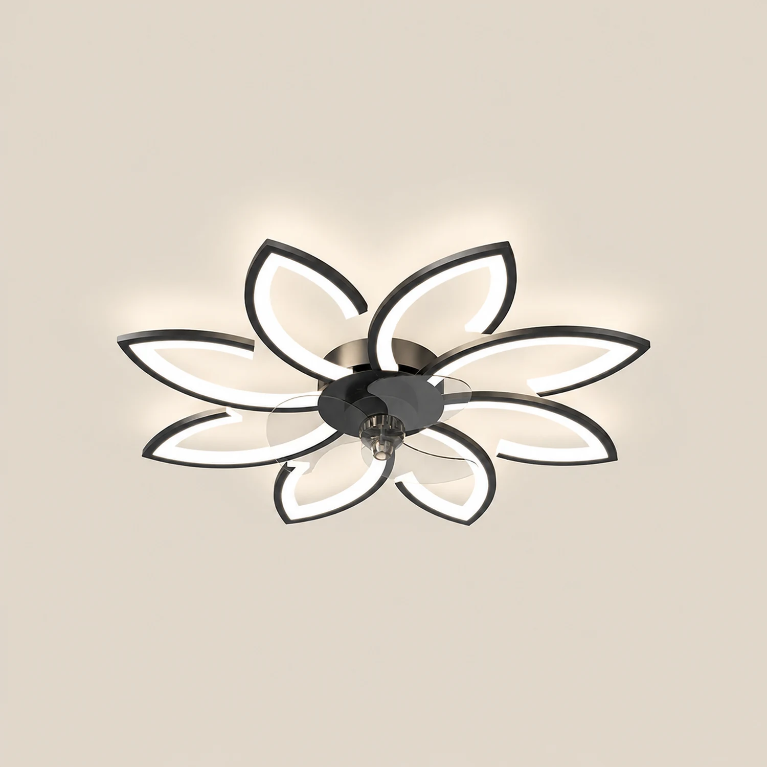 Hana Deckenventilator mit Beleuchtung Blume, 3 Farben, ∅65/68/79/90CM - Lumpaz