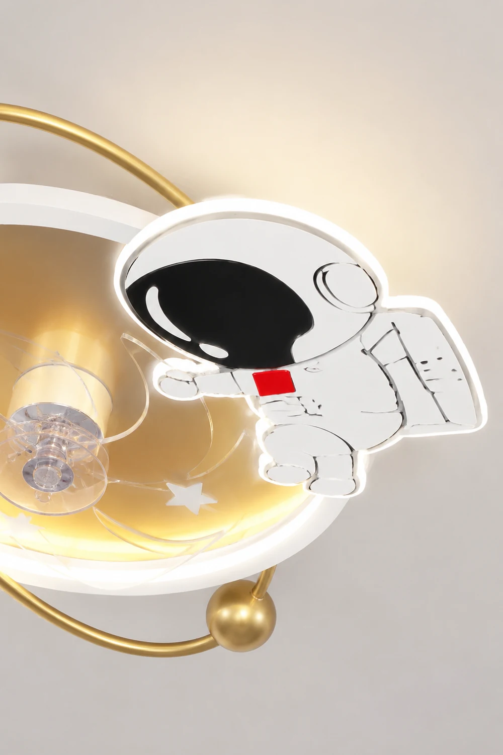Fateh Deckenventilator mit Beleuchtung Astronaut, 3 Stile/Farben, ∅50/58CM - Lumpaz