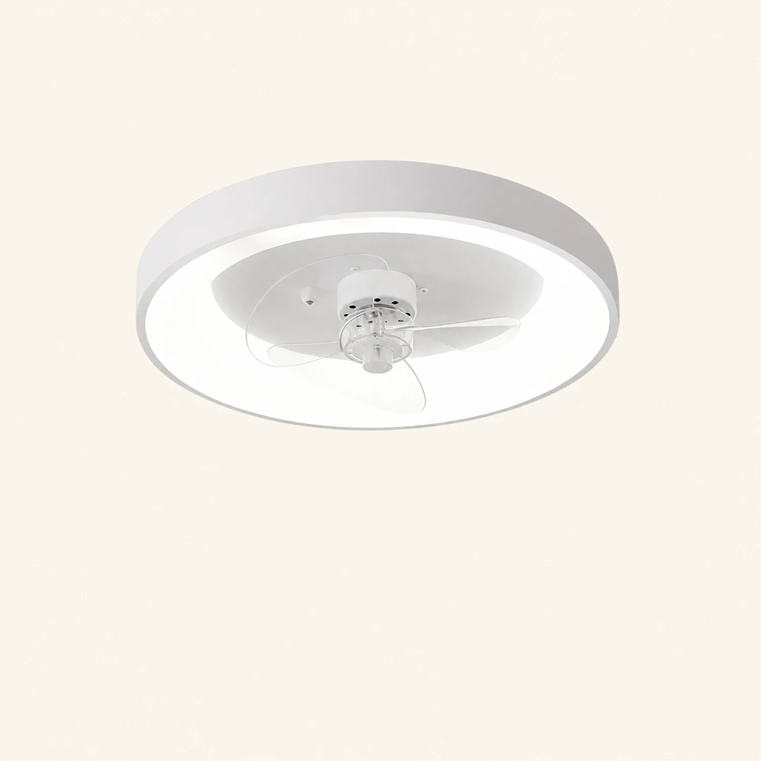 Quinn Deckenventilator mit Beleuchtung Weiß, ∅50CM - Lumpaz