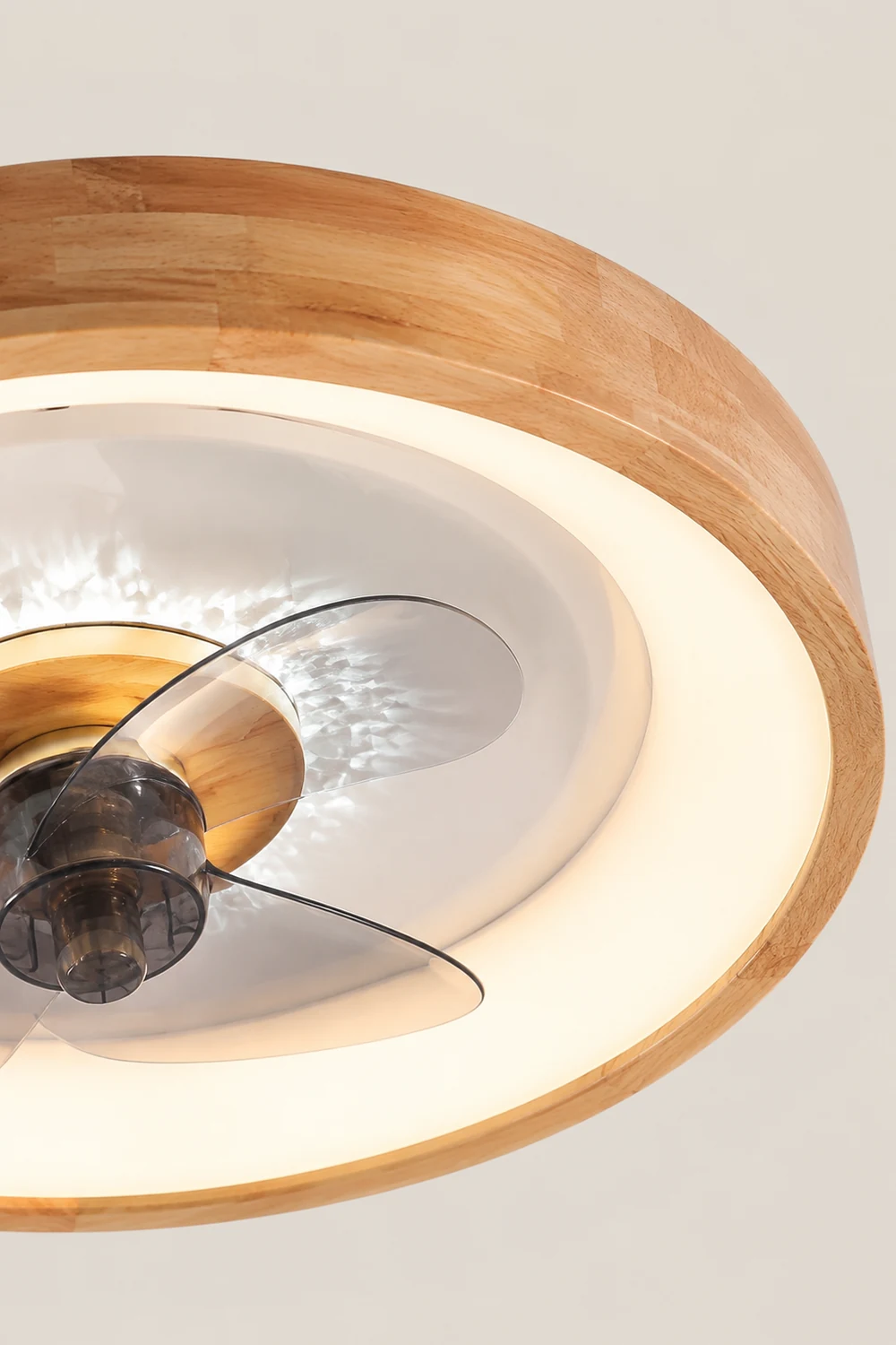 Ozawa Deckenventilator mit Beleuchtung Doppel-Licht, 4 Stile, ∅50CM - Lumpaz