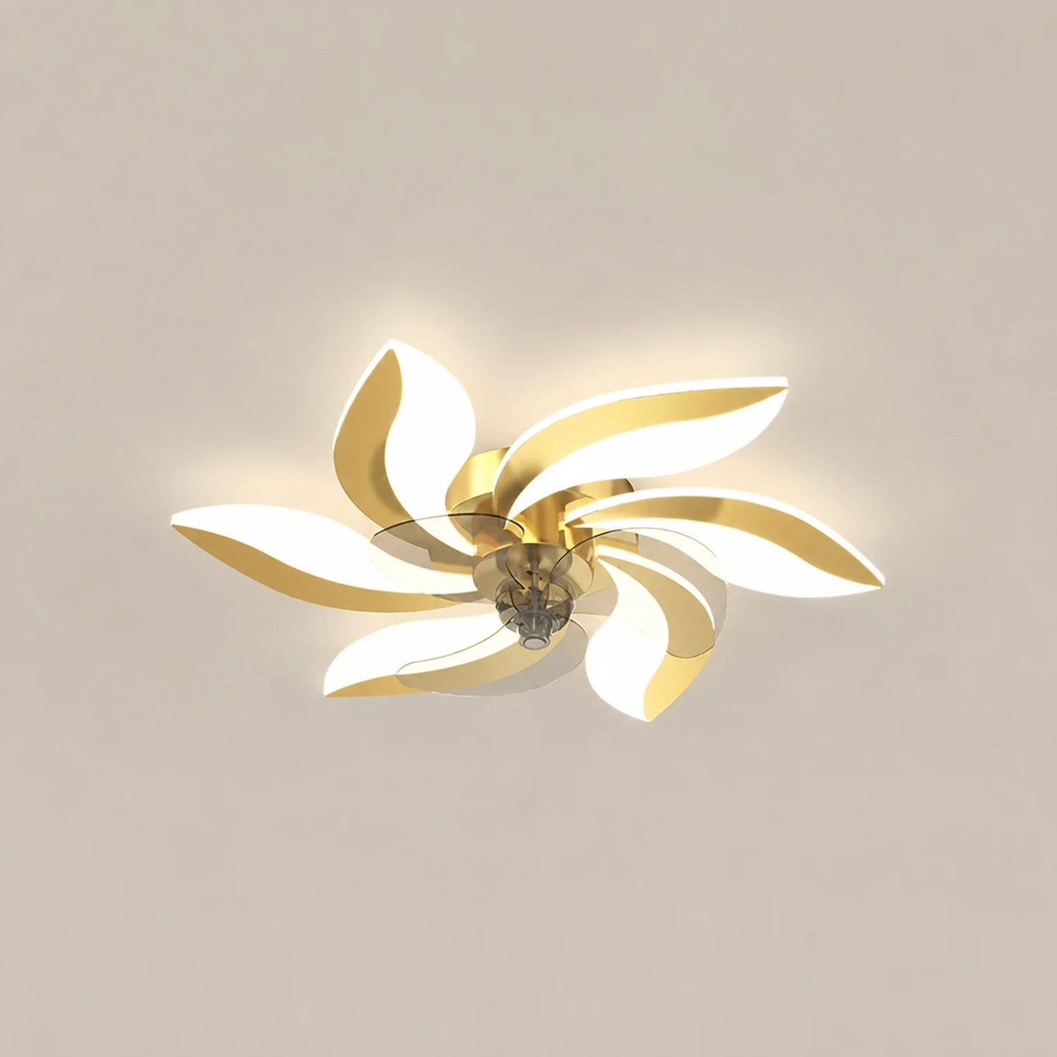 Hana Deckenventilator mit Beleuchtung Blume, 3 Farben, ∅65/68/79/90CM - Lumpaz