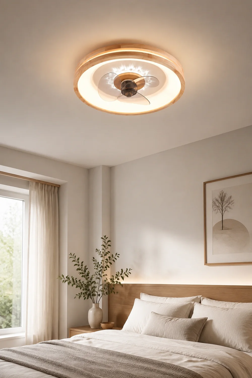 Ozawa Deckenventilator mit Beleuchtung Doppel-Licht, 4 Stile, ∅50CM - Lumpaz