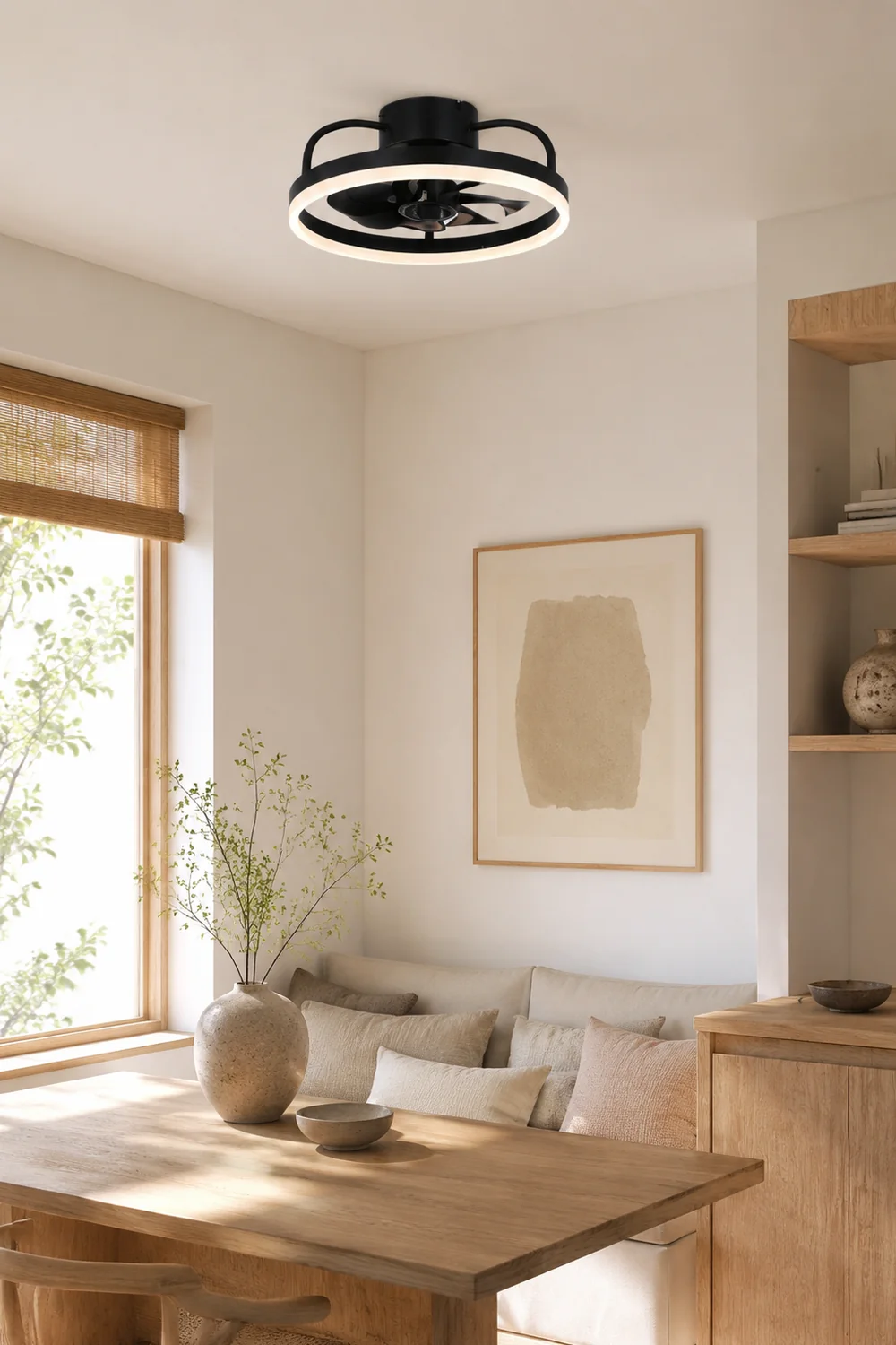 Alessio Deckenventilator mit Beleuchtung, 3 Farben, ∅40/50CM - Lumpaz