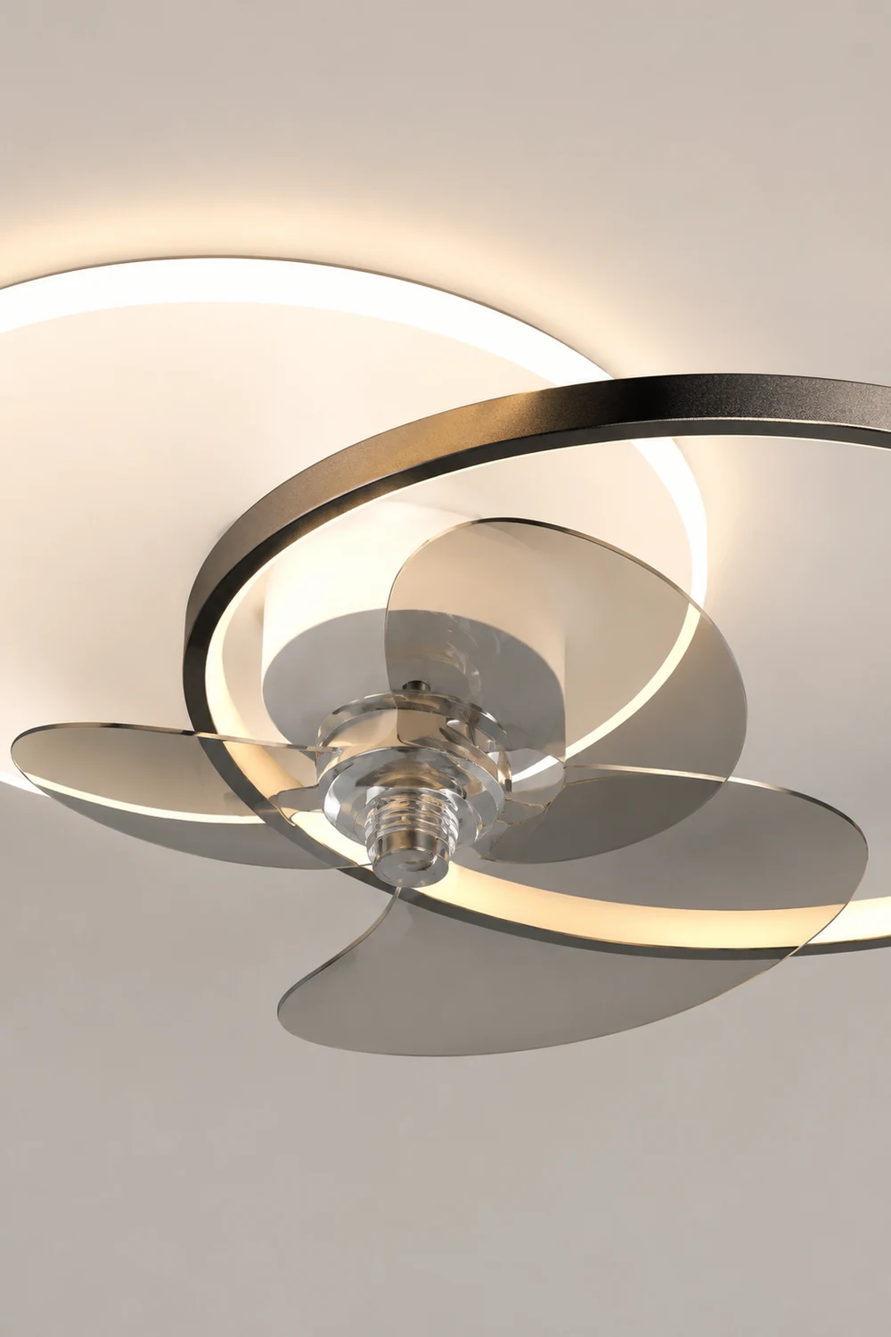 Arisha Deckenventilator mit Beleuchtung 2-Ring, 2 Farben, ∅60CM - Lumpaz