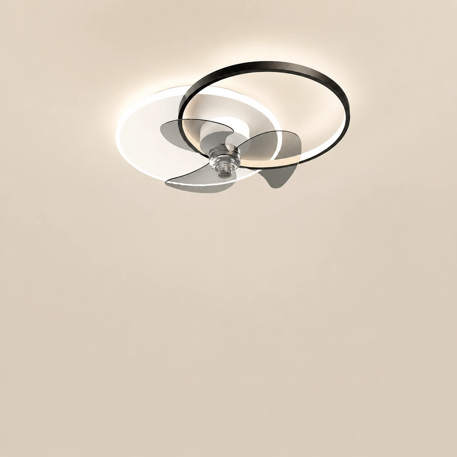 Arisha Deckenventilator mit Beleuchtung 2-Ring, 2 Farben, ∅60CM - Lumpaz