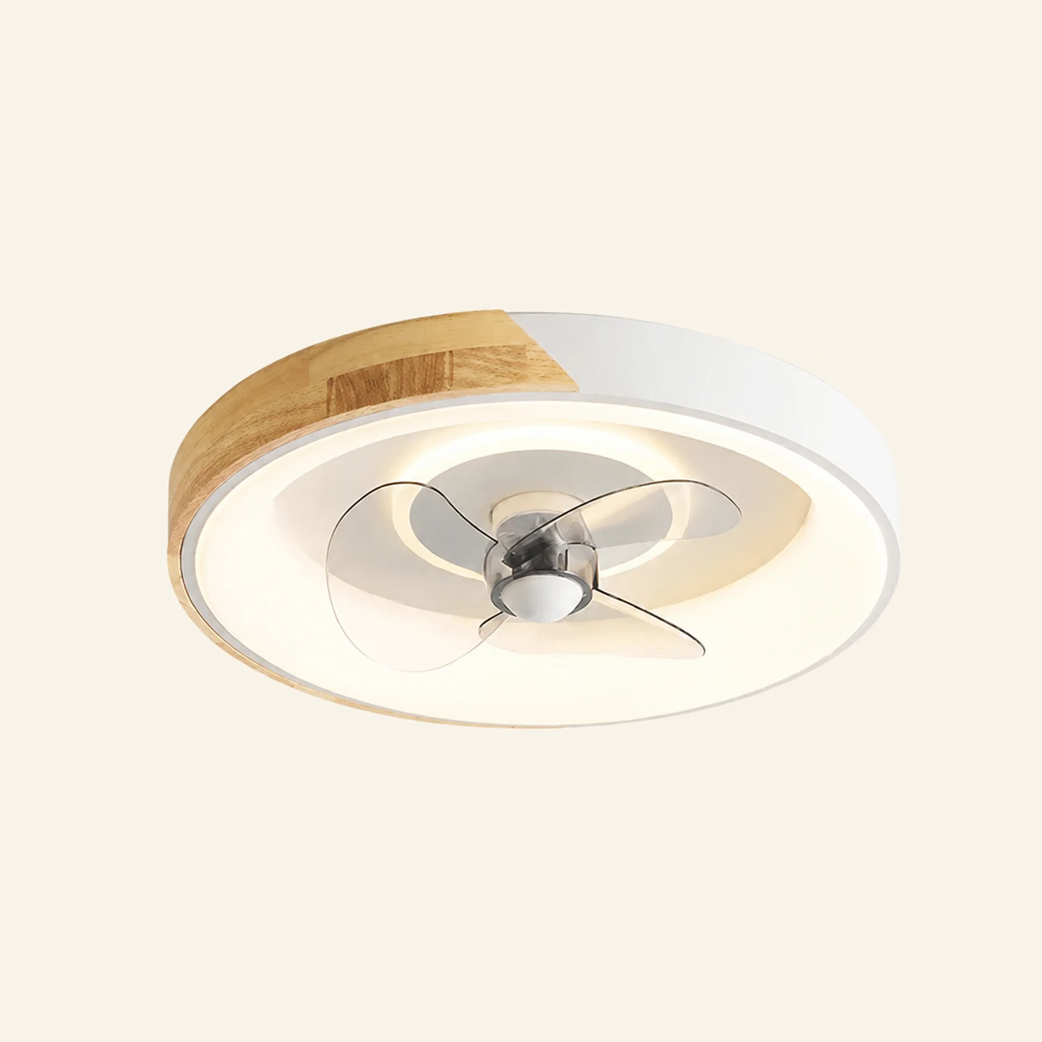 Ozawa Deckenventilator mit Beleuchtung, 3 Farben, ∅50CM - Lumpaz