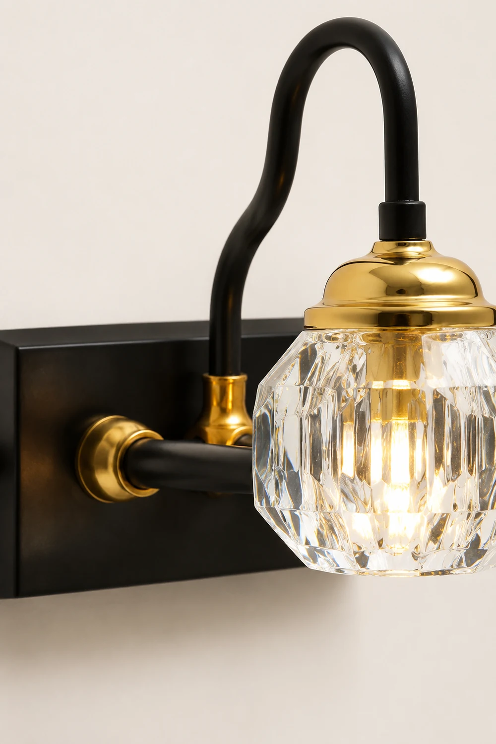 Kristy Schwarzer Spiegel Front Vanity Wandleuchte, 1/2/3/4-flammig - Lumpaz
