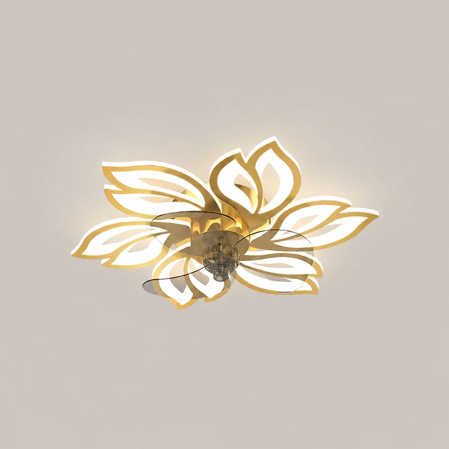 Hana Deckenventilator mit Beleuchtung Blume, 3 Farben, ∅65/68/79/90CM - Lumpaz