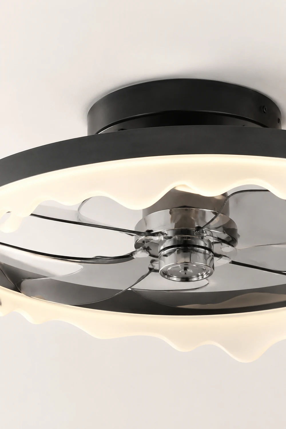 Herbert Deckenventilator mit Beleuchtung Weiß & Schwarz, 2 Farben, ∅50CM - Lumpaz