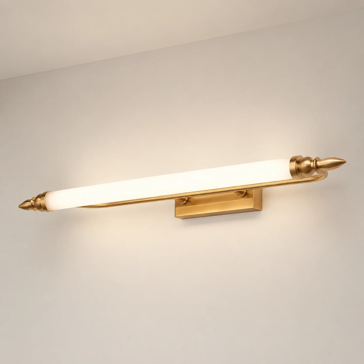 Leigh Spiegelfront Waschtisch-Wandleuchte, L 55/65/75CM - Lumpaz