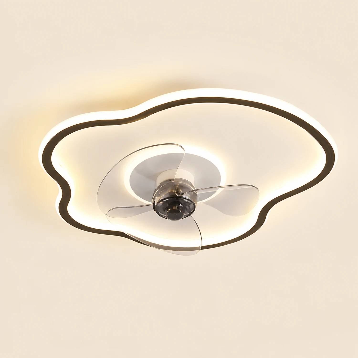 Quinn Deckenventilator mit Beleuchtung, 2 Farben, ∅41/51CM - Lumpaz