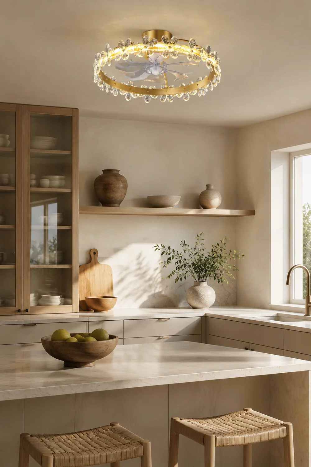 Bella Deckenventilator mit Beleuchtung, 3 Stile, ∅53CM/52CM - Lumpaz