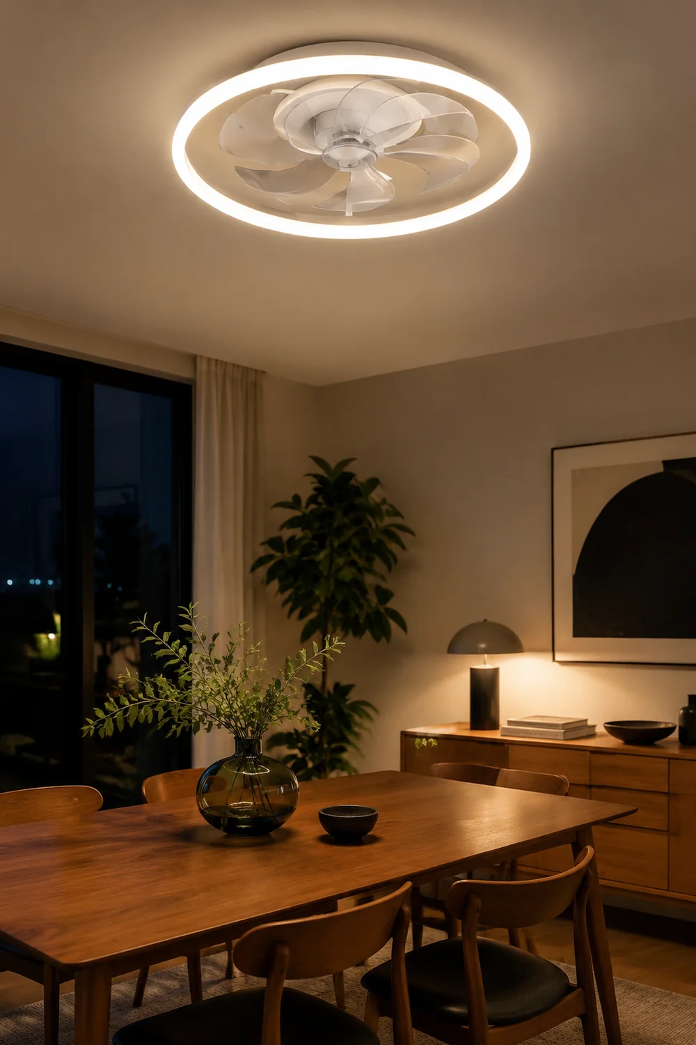 Kirsten Deckenventilator mit Beleuchtung 3/7-Blatt, 8 Stile, ∅50CM/60CM - Lumpaz