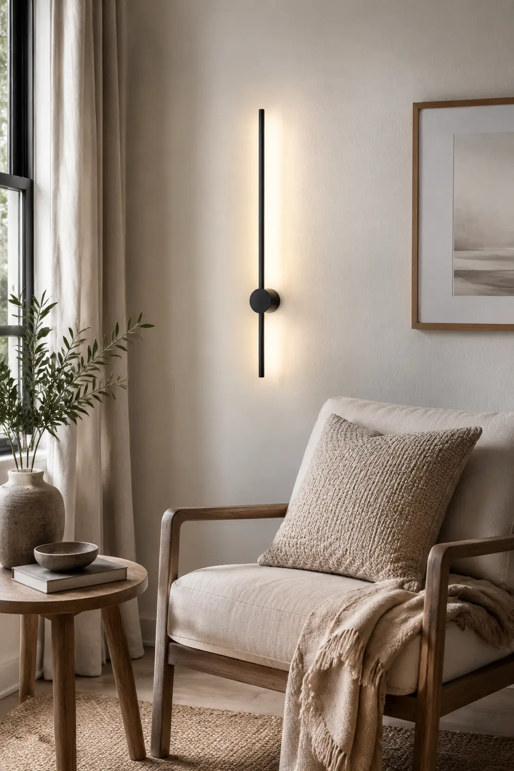 Edge Minimalistische Lineare LED Wandleuchte für Schlafzimmer & Wohnzimmer - Lumpaz