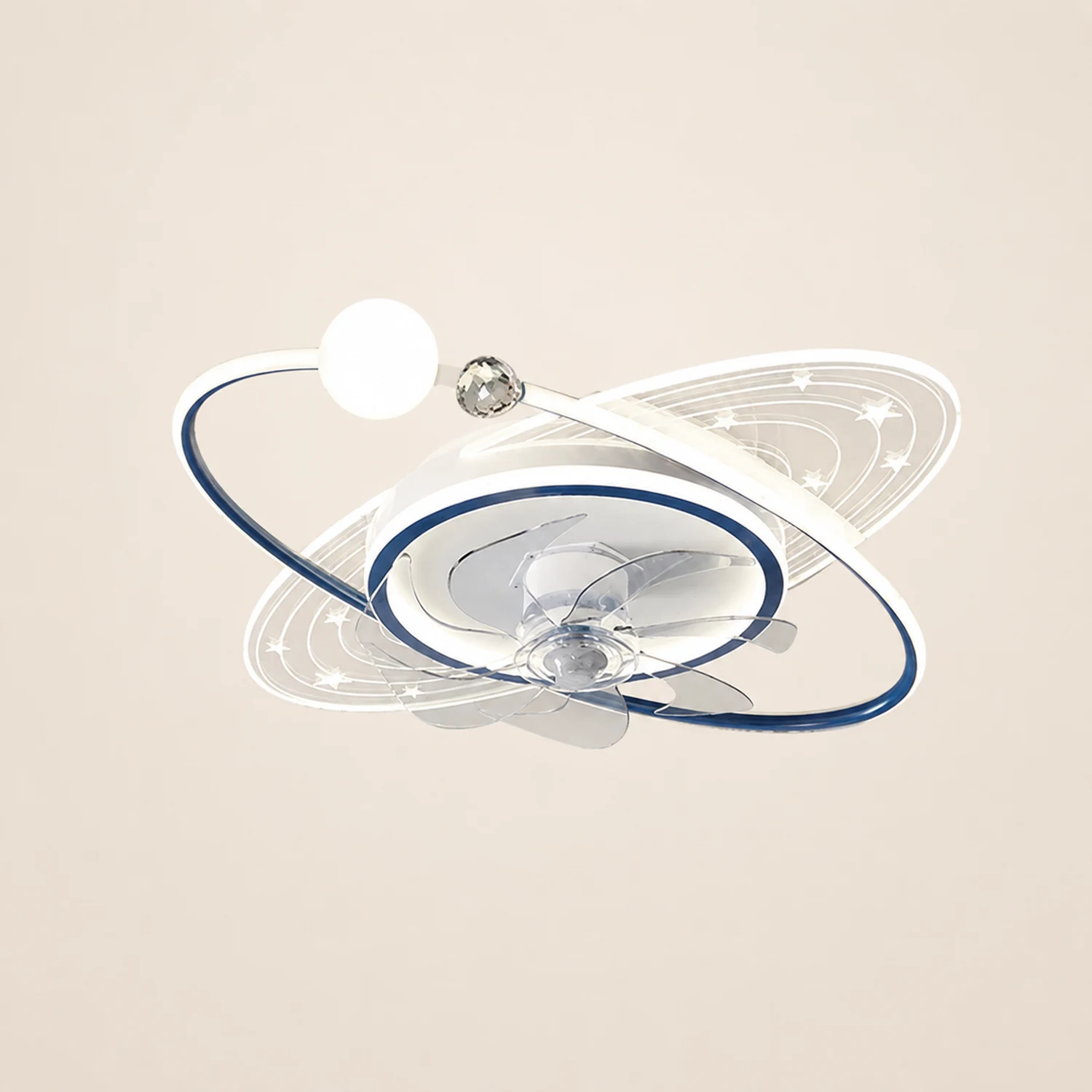 Fateh Deckenventilator mit Beleuchtung Astronaut, 3 Stile/Farben, ∅50/58CM - Lumpaz