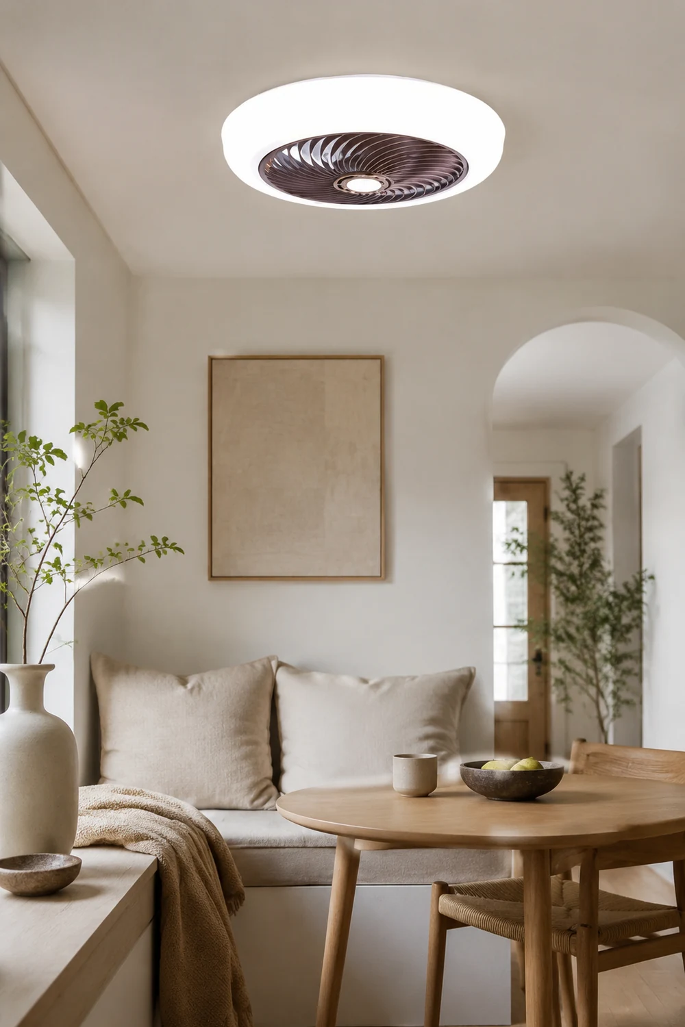 Morandi Deckenventilator mit Beleuchtung, 5 Farben, ∅45/50CM - Lumpaz