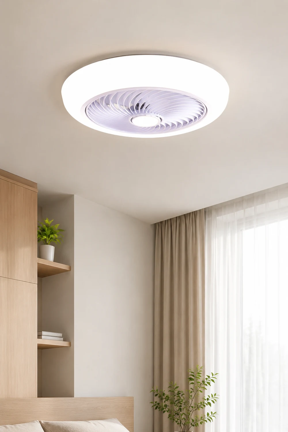 Morandi Deckenventilator mit Beleuchtung, 5 Farben, ∅45/50CM - Lumpaz