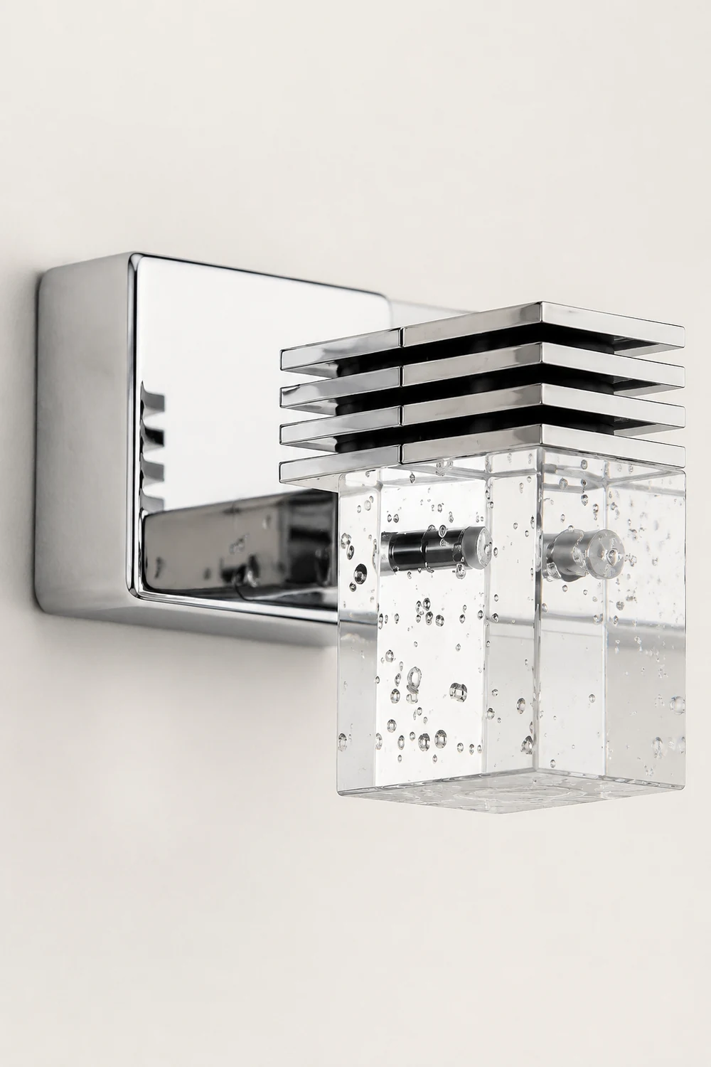 Leigh Transparente quadratische Spiegelfront Eitelkeit Wandleuchte, 1/2/3/4 -flammig - Lumpaz