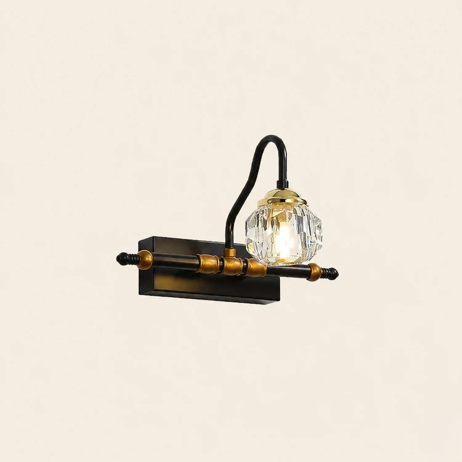 Kristy Schwarzer Spiegel Front Vanity Wandleuchte, 1/2/3/4-flammig - Lumpaz