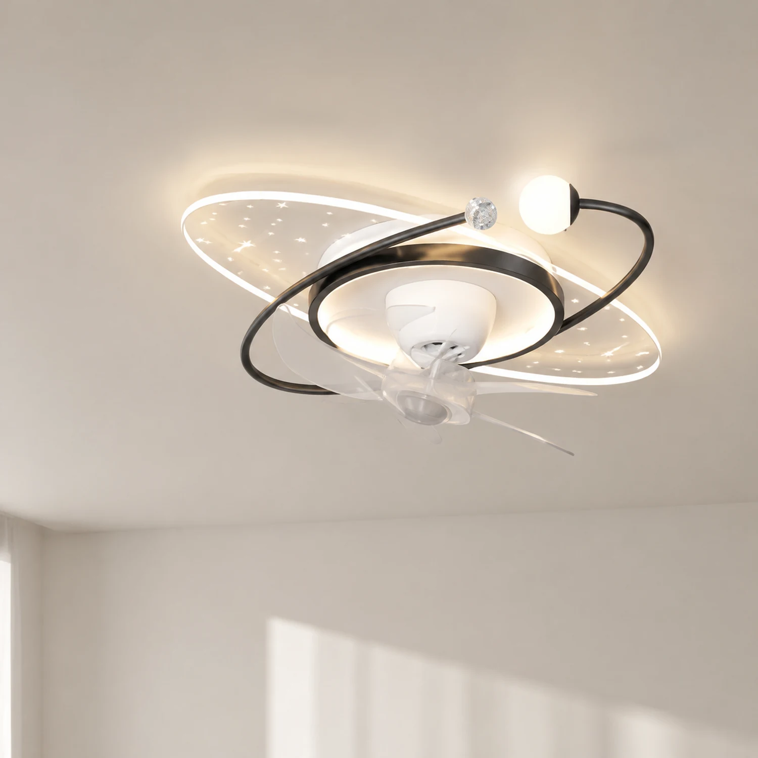 Madina Sternenklar Deckenventilator mit Beleuchtung, 4 Stile, ∅ 50CM/100CM - Lumpaz