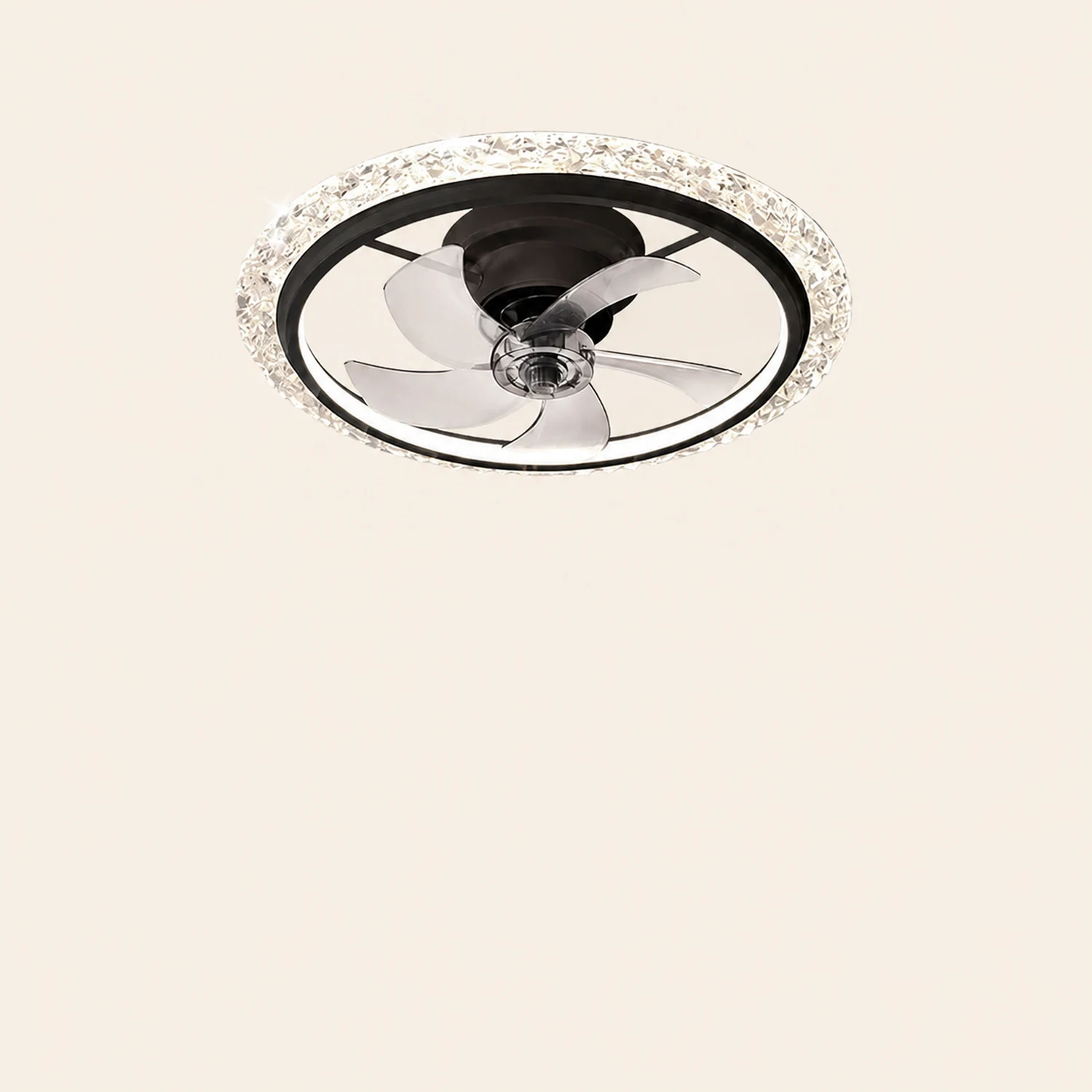 Kirsten Deckenventilator mit Beleuchtung, 2 Farben, 2-flammig, ∅51CM/61CM - Lumpaz