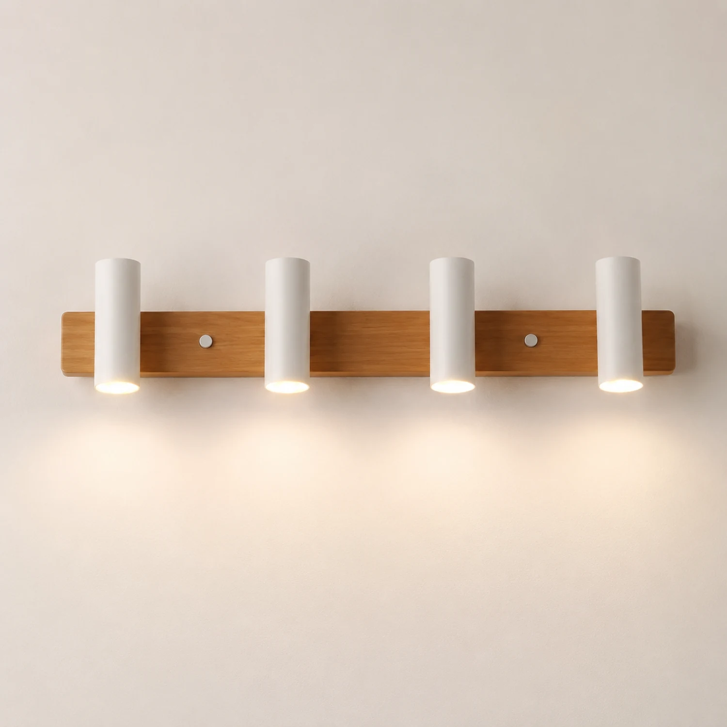 Ozawa Drehbar Spiegelfront Wandleuchte Strahler, 2 Farben, 3/4-flammig, 56/75CM Lang - Lumpaz