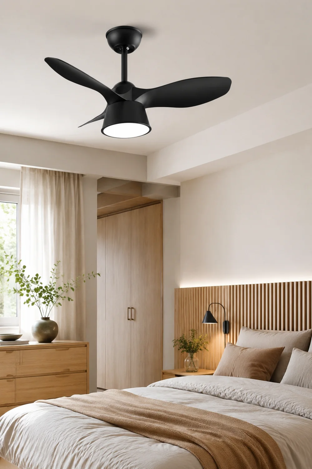 Walters Deckenventilator mit Beleuchtung, 3 Farben, 80CM Lang - Lumpaz