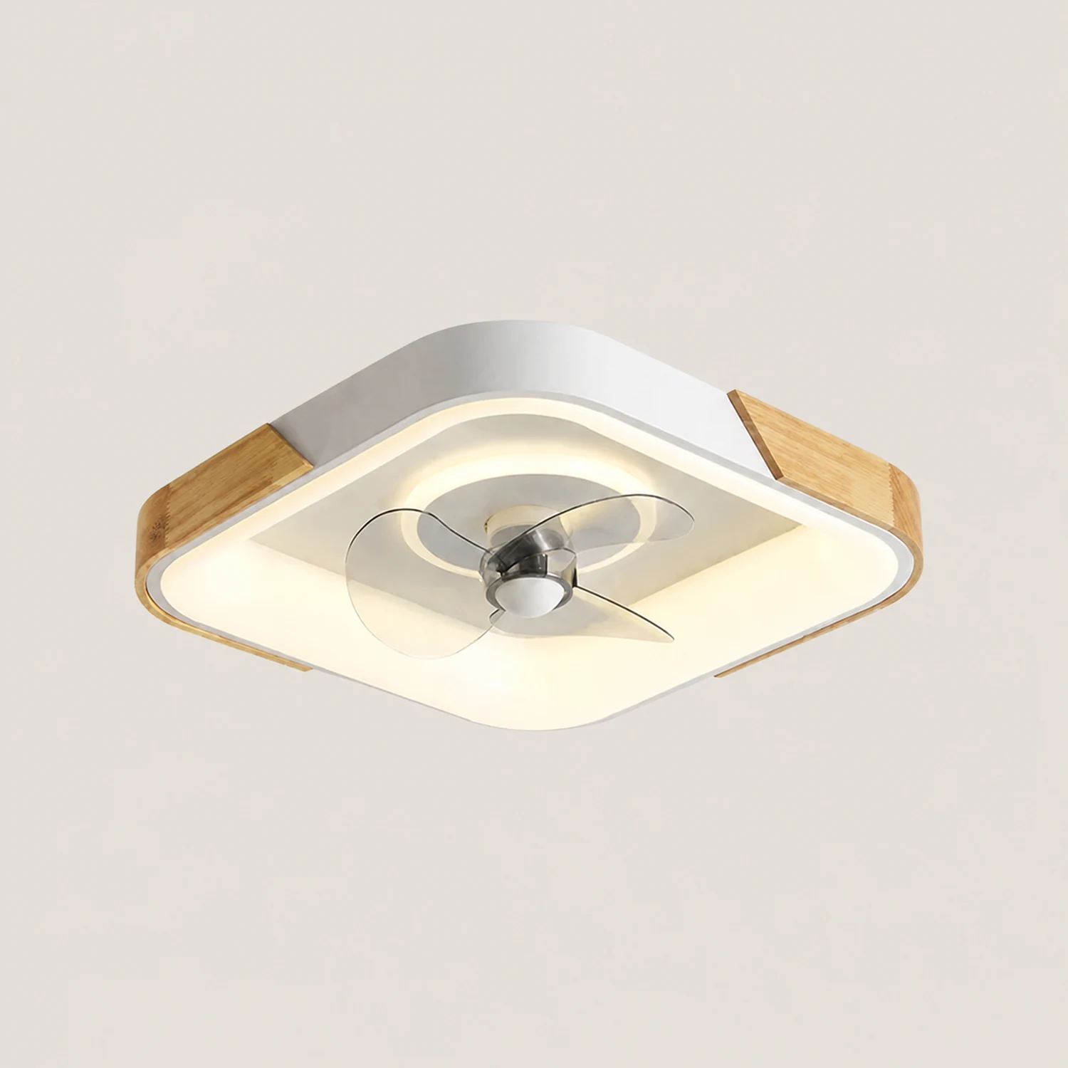 Ozawa Deckenventilator mit Beleuchtung, 3 Farben, ∅50CM - Lumpaz