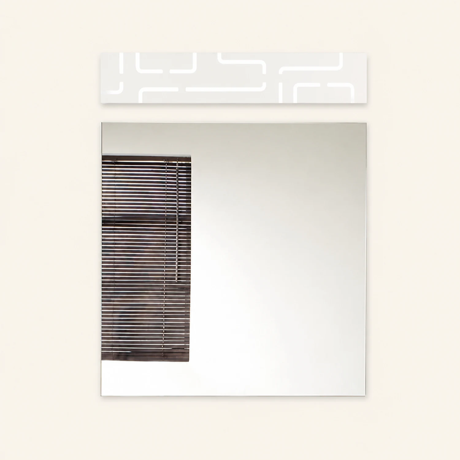 Leigh Rechteck Spiegelfront Waschtisch-Wandleuchte - Lumpaz