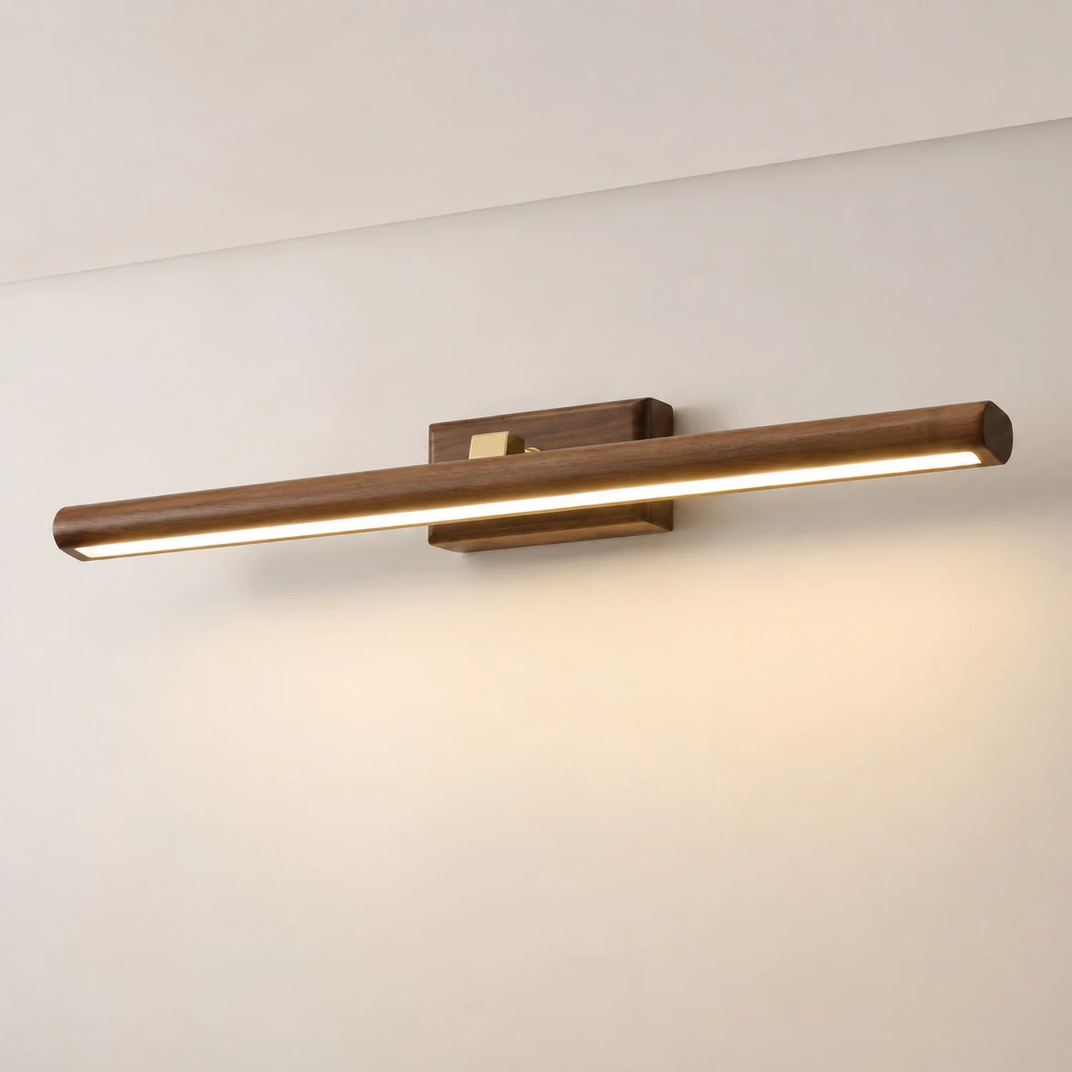 Ozawa Spiegelfront Wandleuchte Holz, 41/60/90CM Lang - Lumpaz