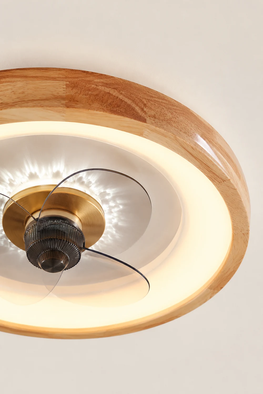 Ozawa Deckenventilator mit Beleuchtung Doppel-Licht, 4 Stile, ∅50CM - Lumpaz