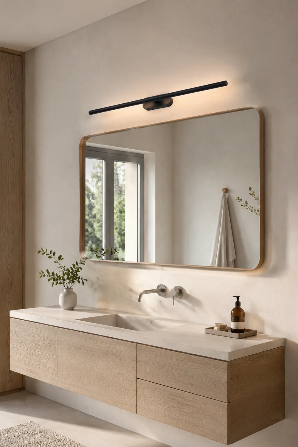 Edge Spiegelfront Wandleuchte, 2 Farben, 49/59/68CM Lang - Lumpaz