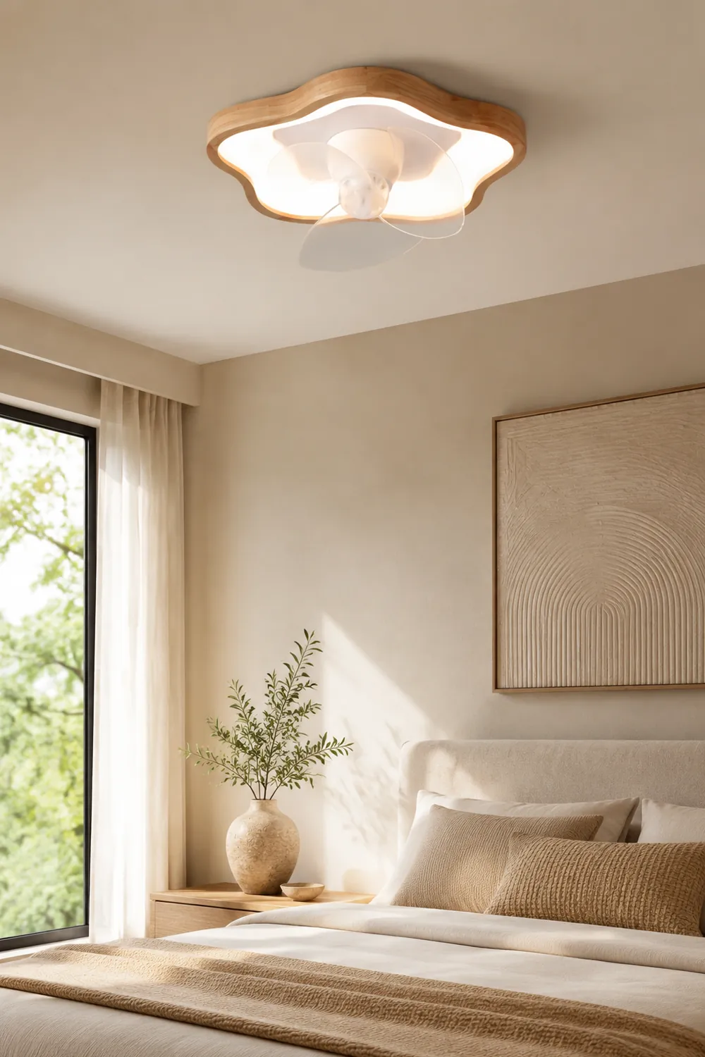 Ozawa Deckenventilator mit Beleuchtung, 4 Stile, ∅48CM/49CM/50CM - Lumpaz