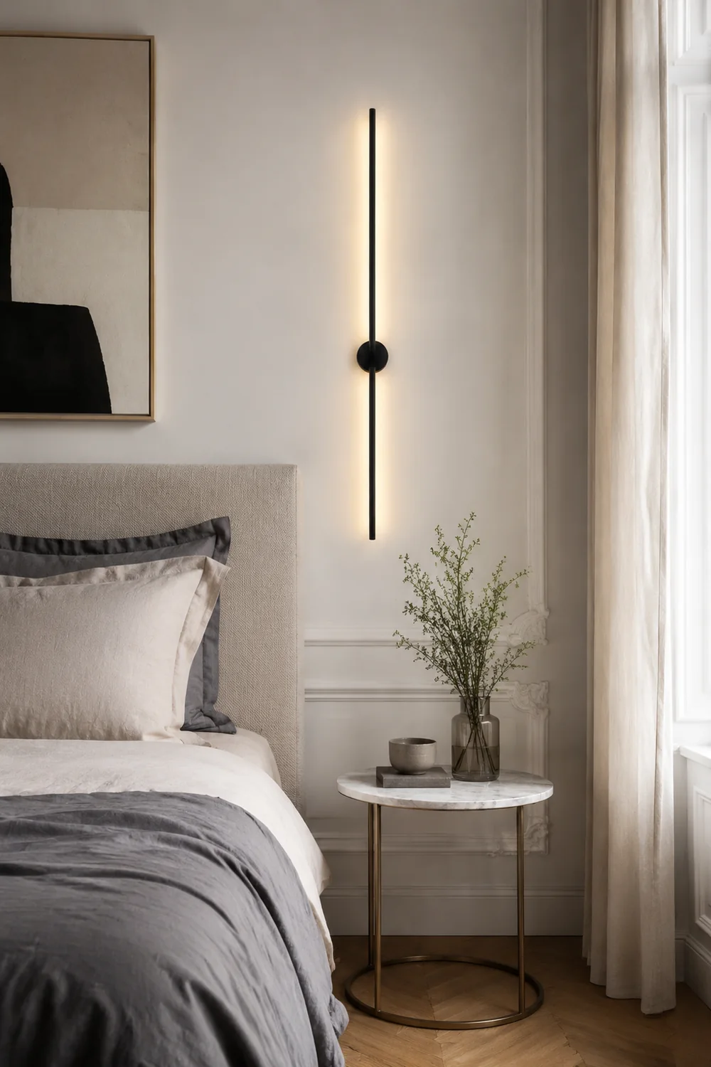 Edge Minimalistische Lineare LED Wandleuchte für Schlafzimmer & Wohnzimmer - Lumpaz