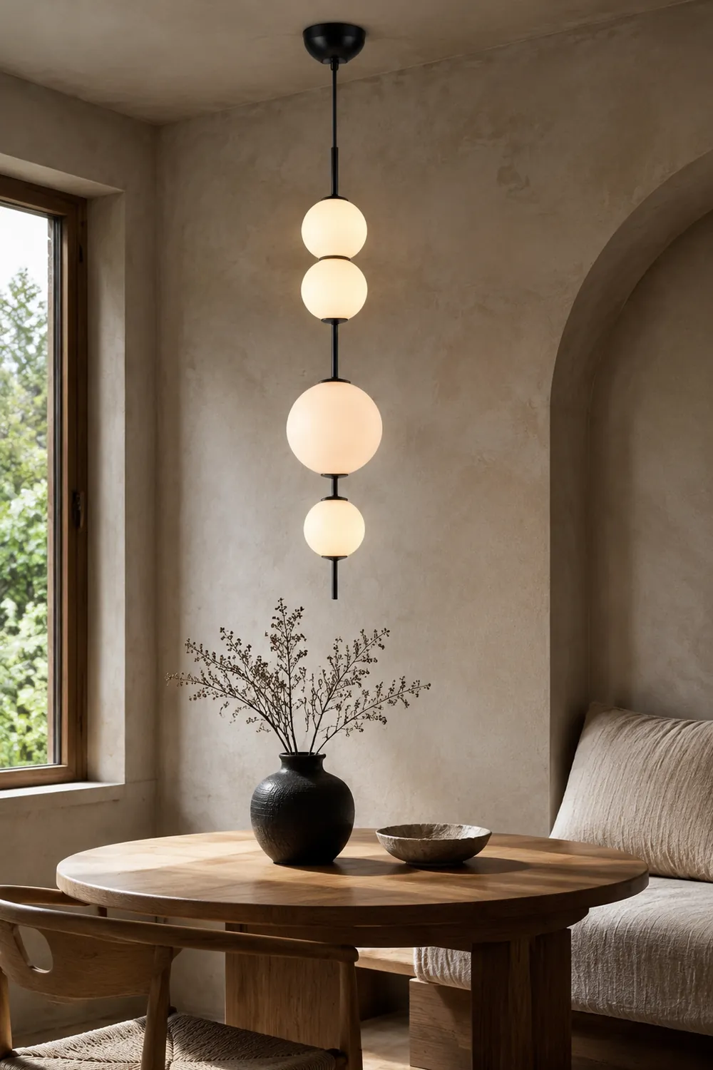 Valentina Pendelleuchte, 3 Stile, Metall & Glas - Lumpaz