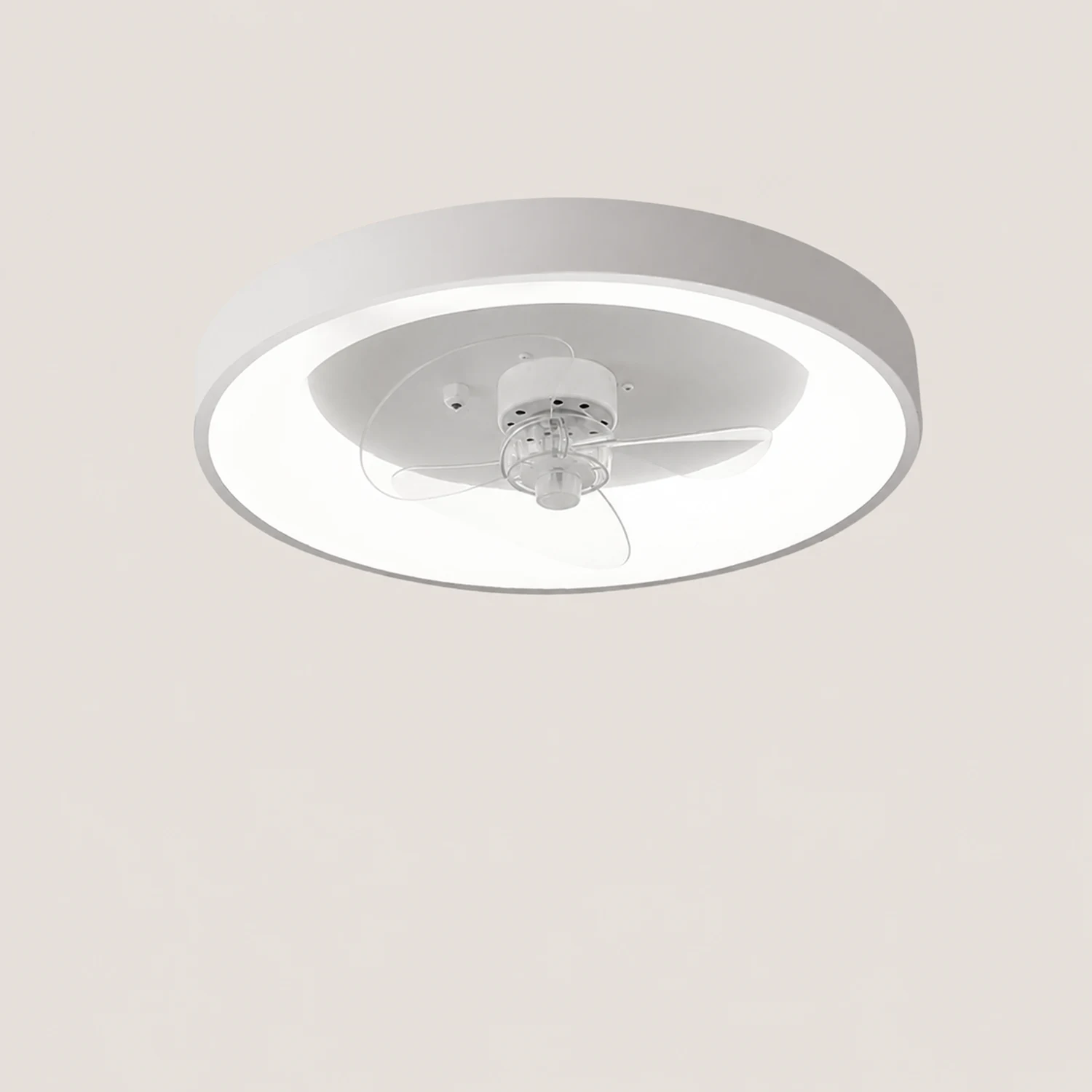 Quinn Deckenventilator mit Beleuchtung Weiß, ∅50CM - Lumpaz