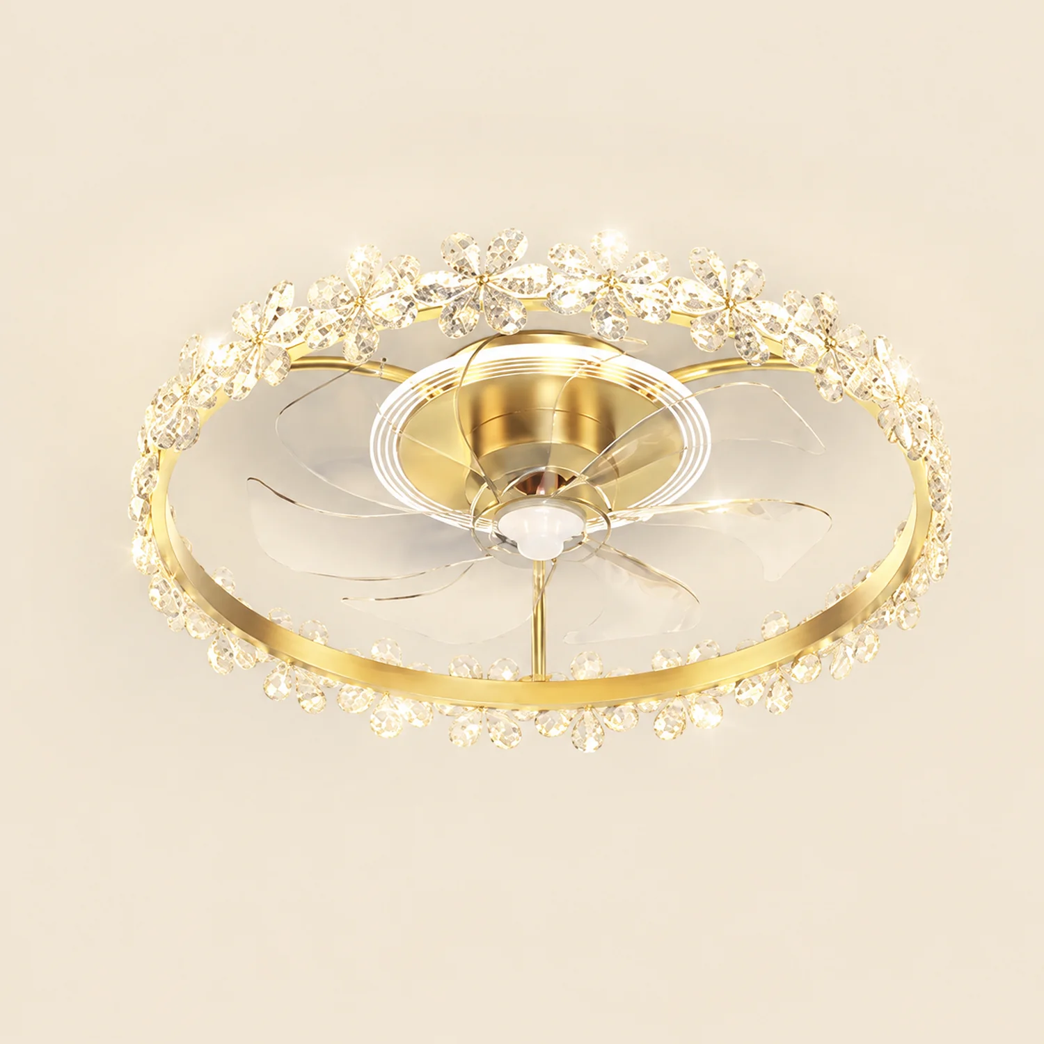 Kirsten Deckenventilator mit Beleuchtung, 6 Stile, ∅50CM - Lumpaz